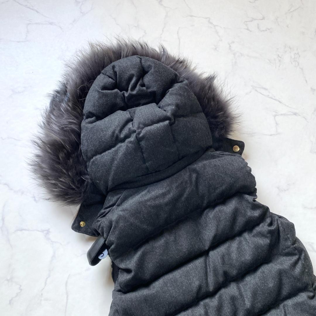 美品✨TATRAS タトラス ルセラ ダウンベスト フード ファー グレー M