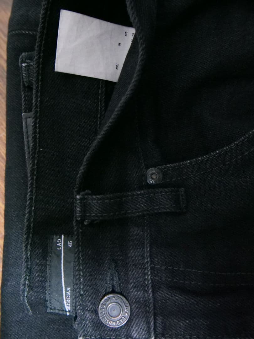 LAD MUSICIAN ワイドフレアデニムパンツ ブラック サイズ：46 黒