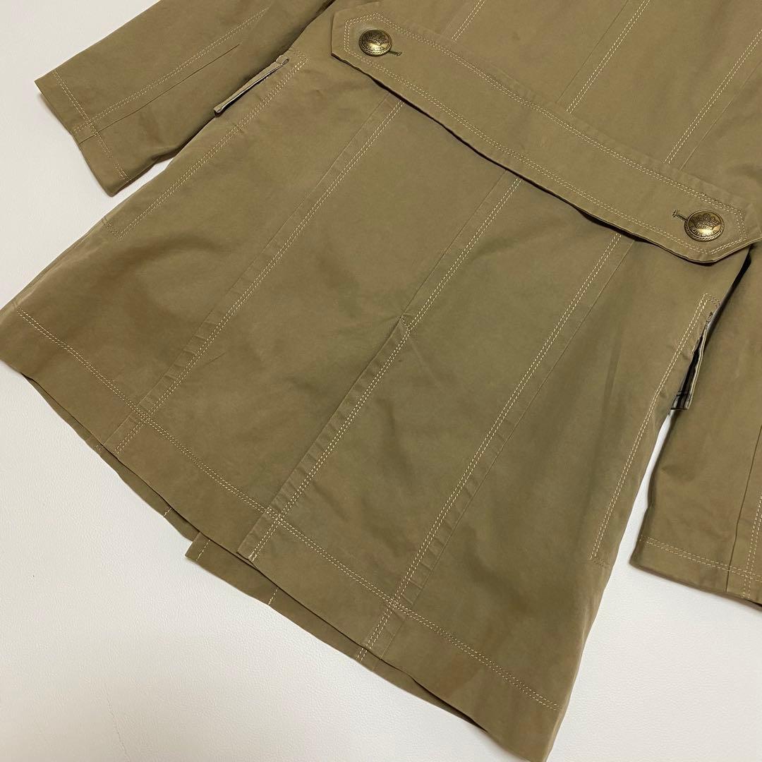 バーバリーブルーレーベル ダッフルコート ノバチェック ブラウン 38