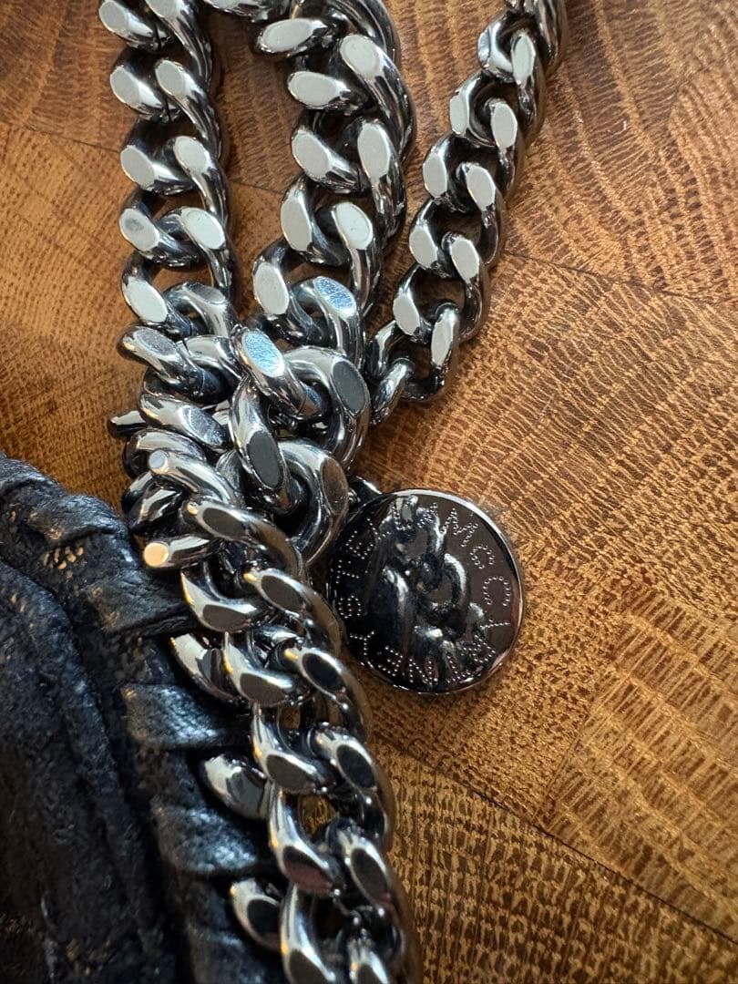 STELLA McCARTNEYブラックキルティングショルダーバッグ