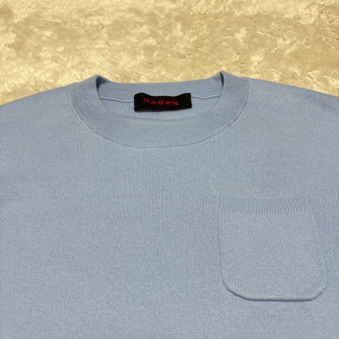 CABaN 2024SS コットンカシミヤポケットブルーオーバー