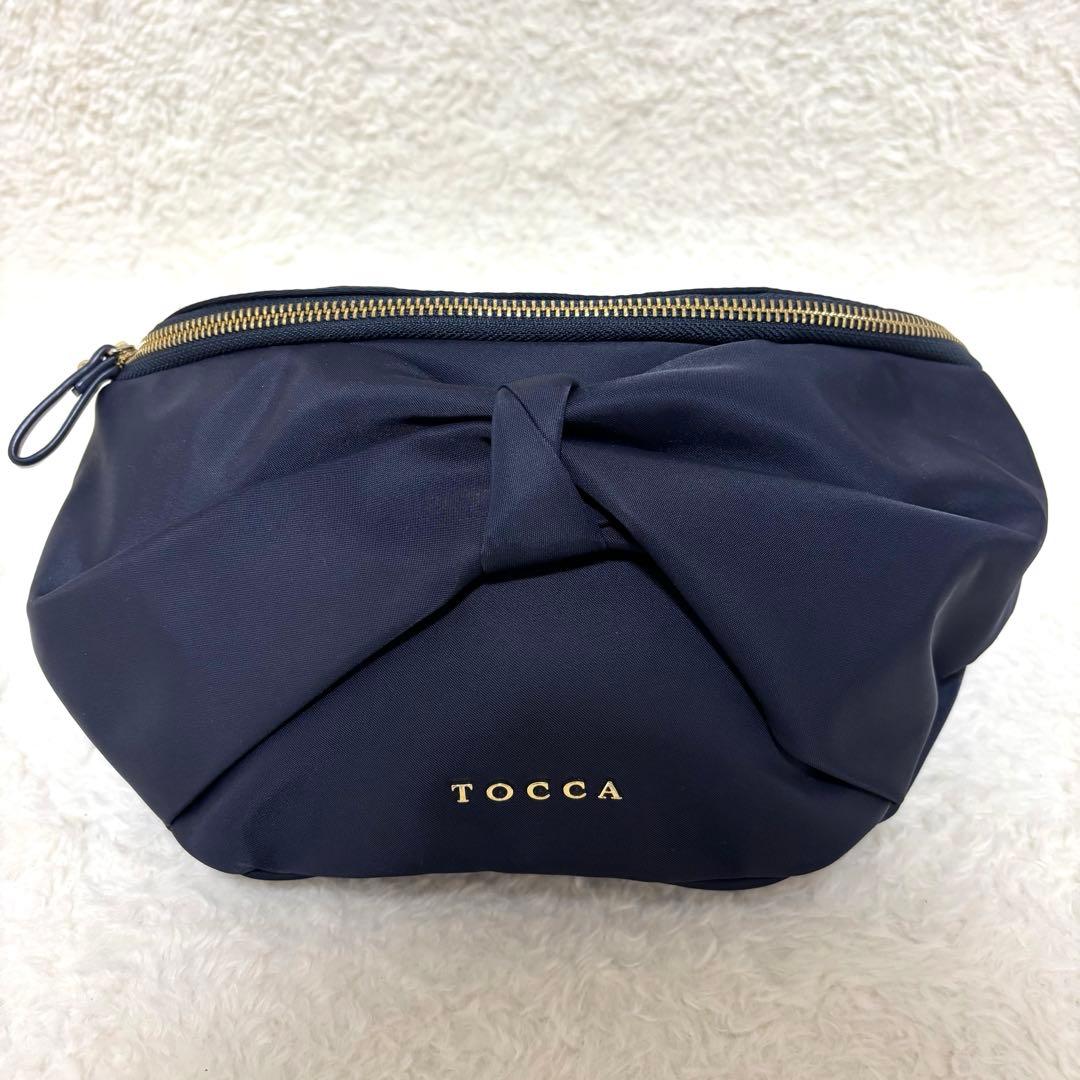 ✨️極美品✨️ TOCCA トッカ リボン ボディバッグ ウエストポーチ ネイビー