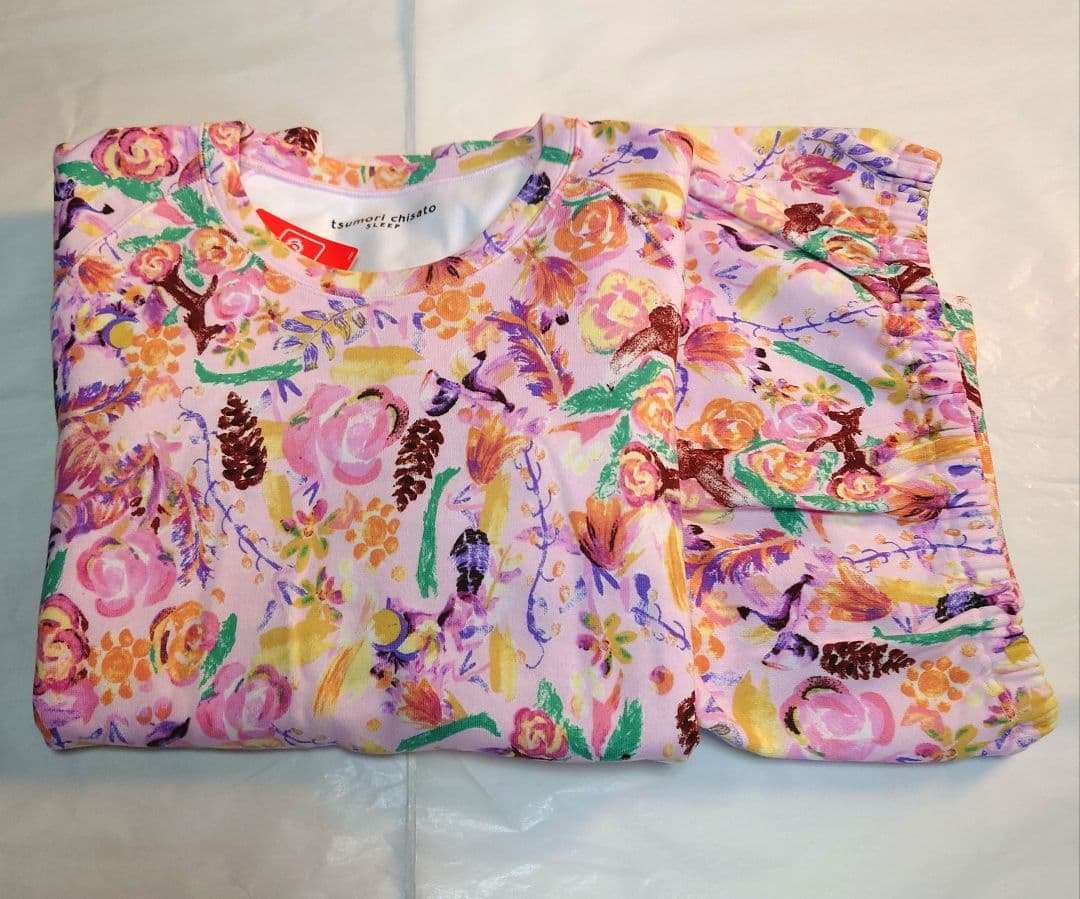 メル66984様 新品タグ付き ツモリチサト パジャマ キルト パリローズLL