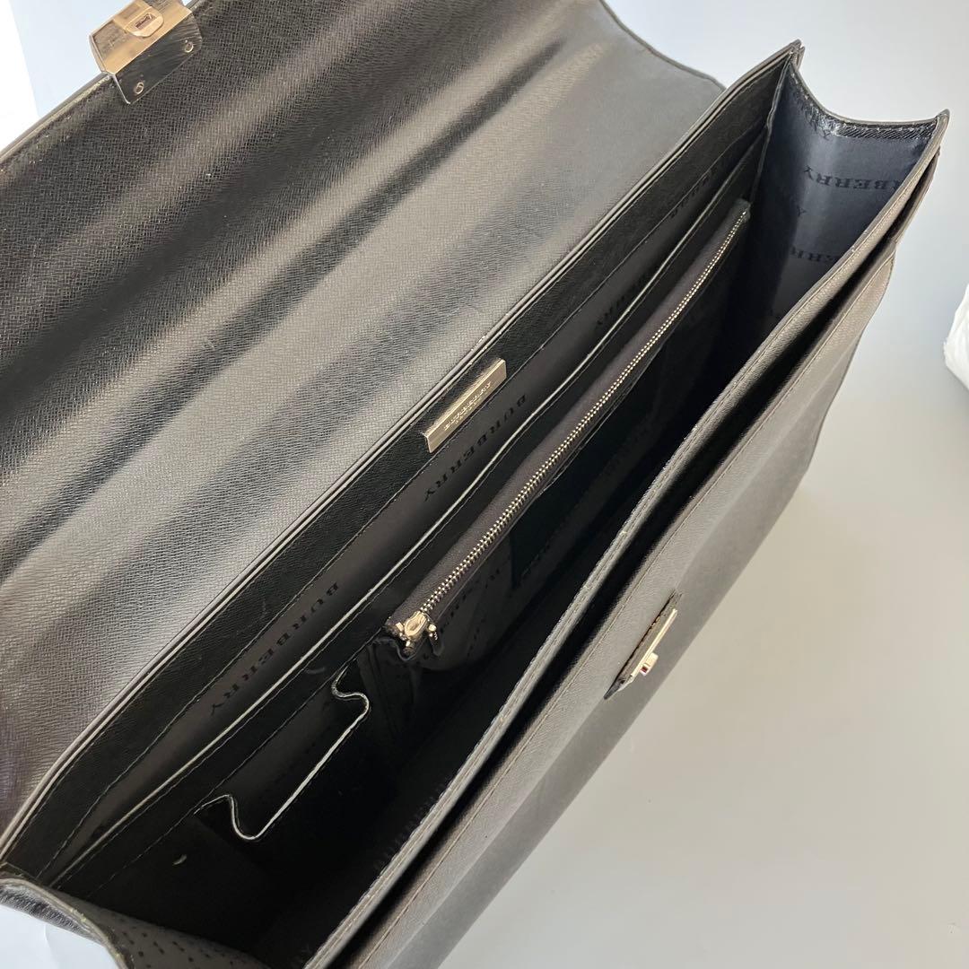 BURBERRY 本革レザー ブリーフケース/ビジネスバッグ/書類カバン