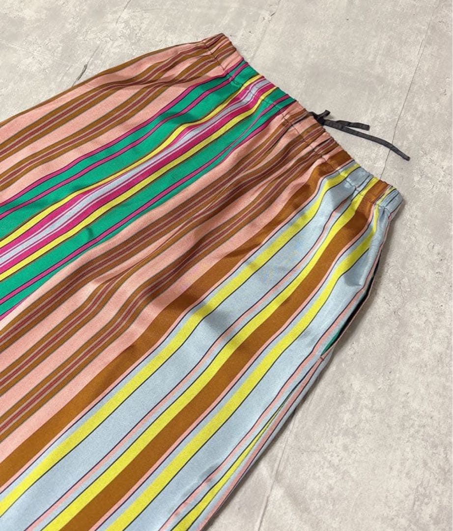 美品 人気 CABaN ランダムストライプ ロングスカート