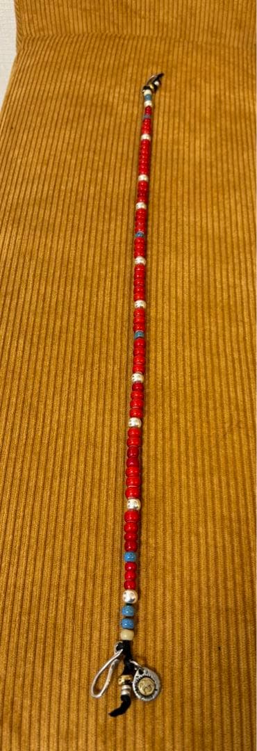 ホワイトハーツ☆SLV925ビーズ☆鹿革紐☆