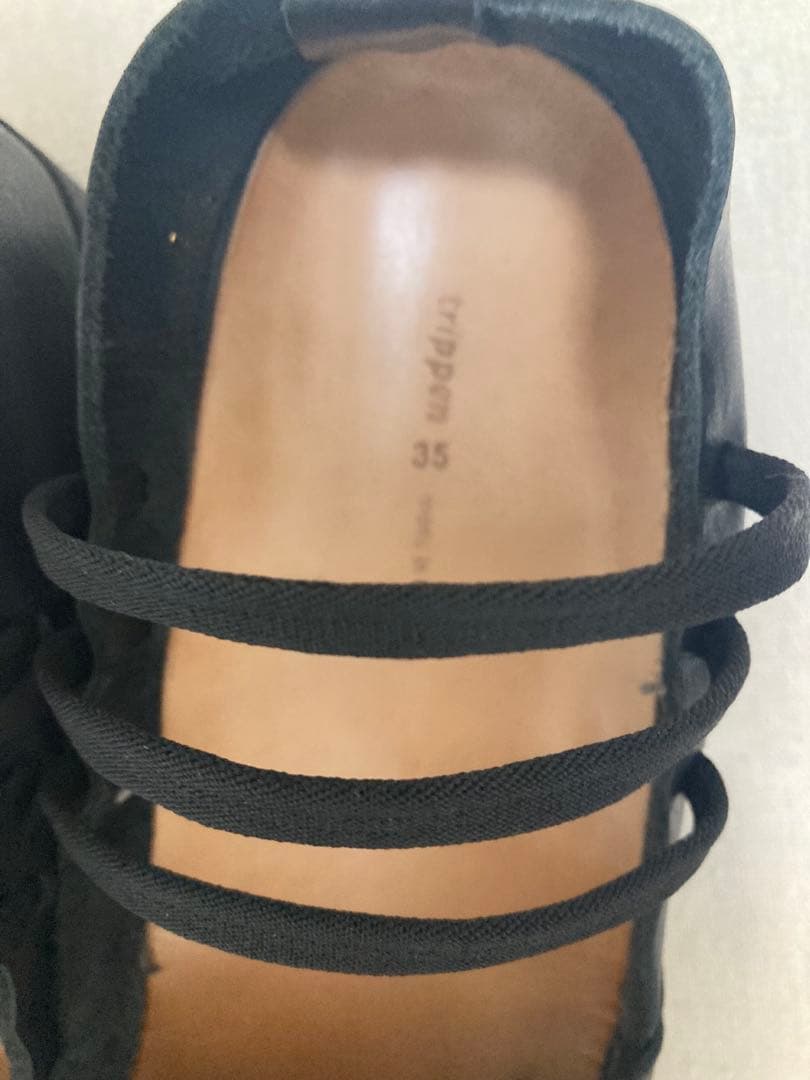 トリッペン　レザーサンダル　黒 24〜24.5cm