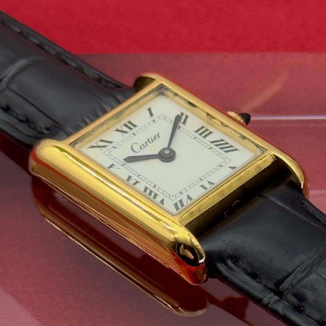 外装新品仕様 カルティエ プレマストタンクSM 手巻時計 A409