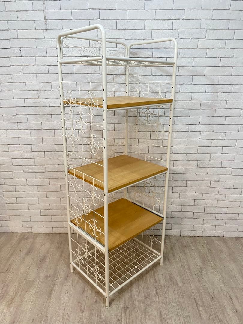 【東京都内23区配送無料】ベルメゾン　アイアン　キッチン　ラック　棚　収納　陳列