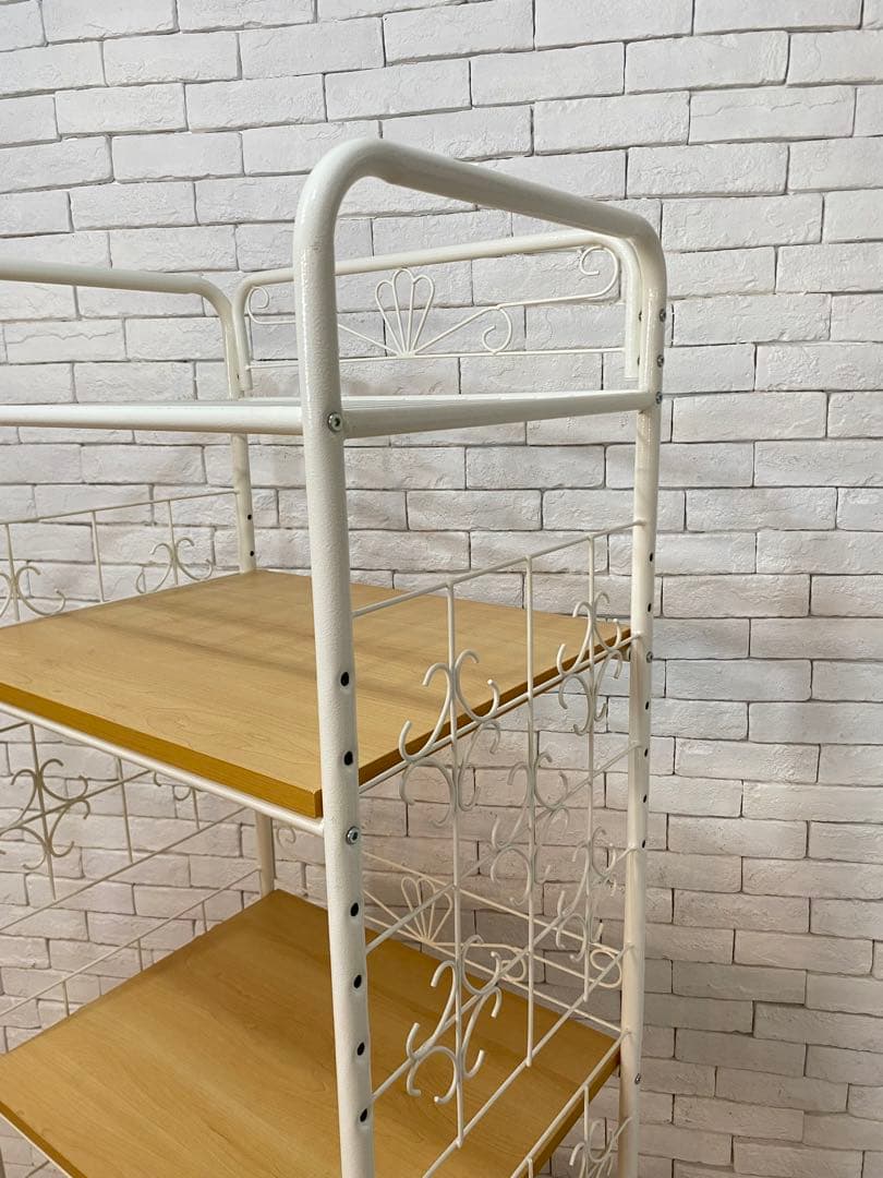 【東京都内23区配送無料】ベルメゾン　アイアン　キッチン　ラック　棚　収納　陳列