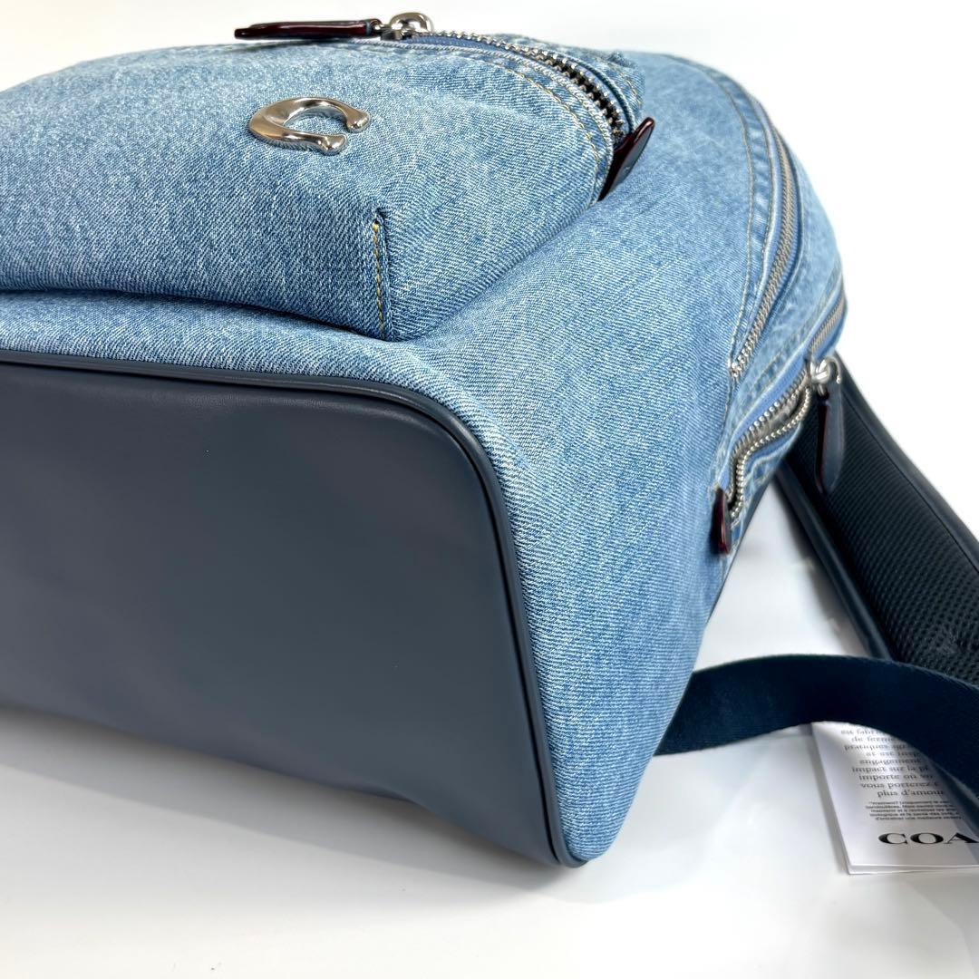 新品未使用 コーチ チャーター バックパック デニム インディゴ リュック　タグ