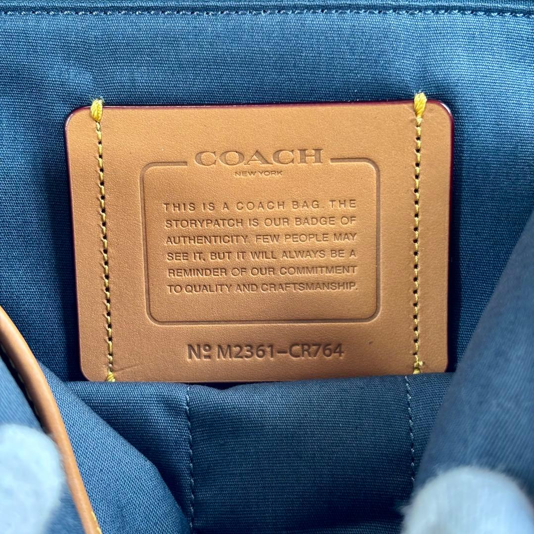 新品未使用 コーチ チャーター バックパック デニム インディゴ リュック　タグ