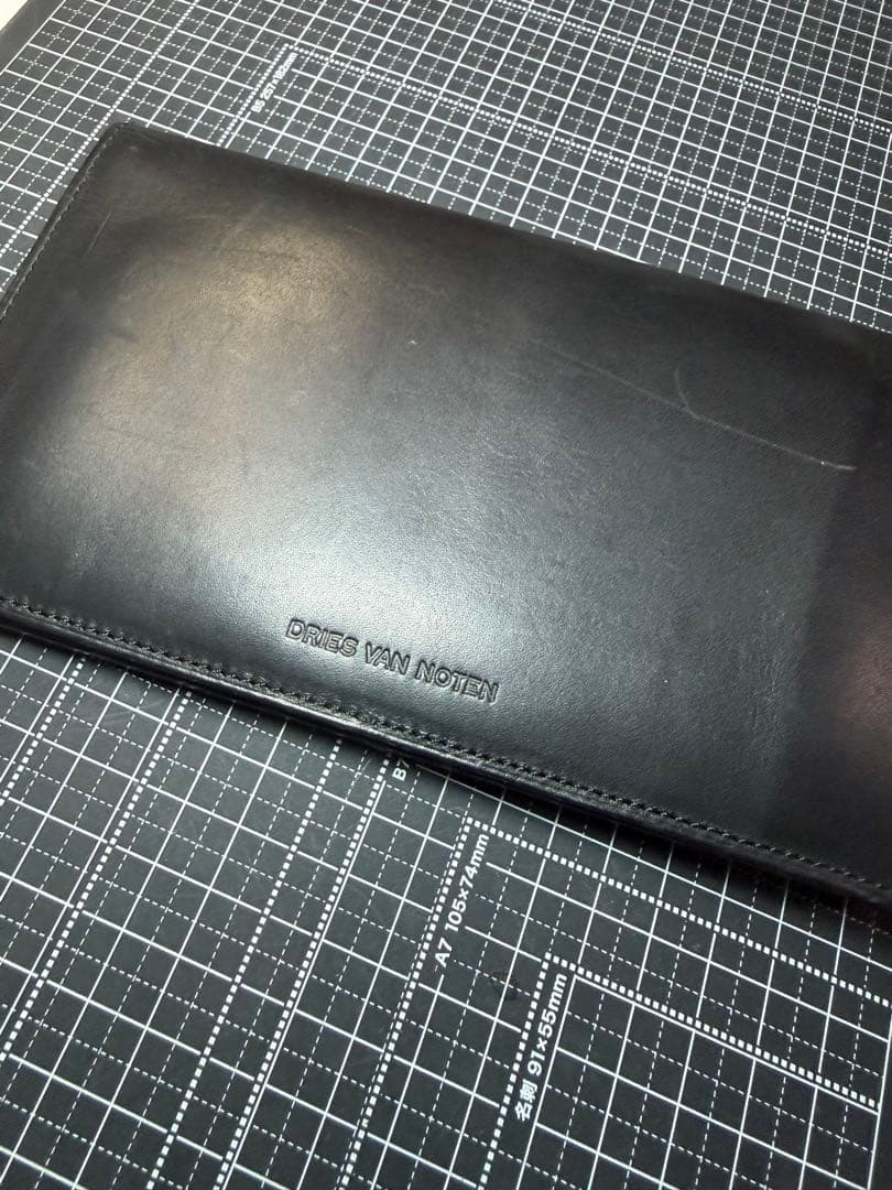 Dries Van Noten レザー長財布 ブラック 本革 ミニマル