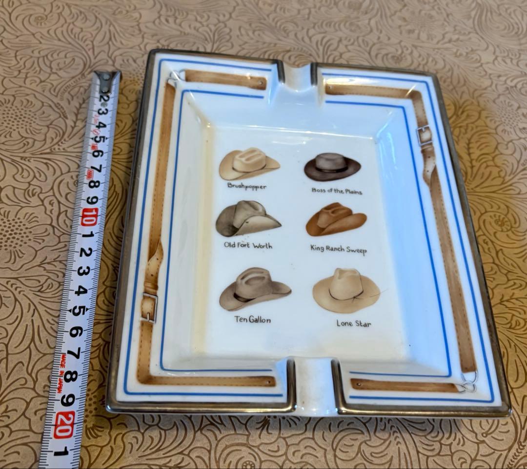 HERMES 陶器製 灰皿 アッシュトレイ馬具デザインカーボーイハット