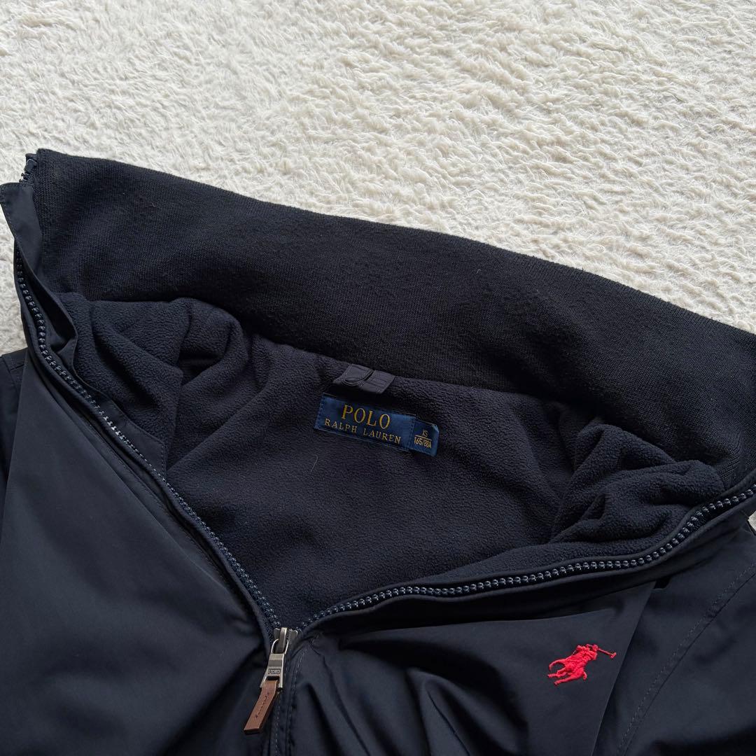 美品✨ポロラルフローレン 中綿ブルゾン ポニー刺繍 フード ネイビー M 現行品