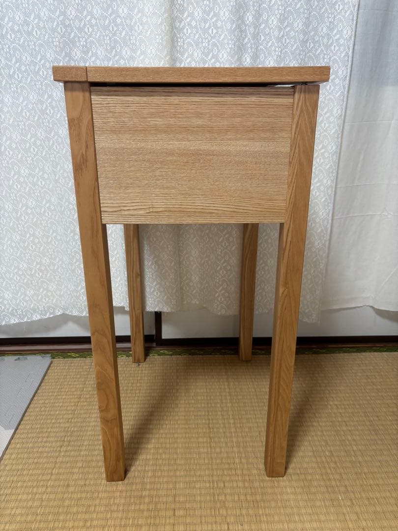 無印良品　ドレッサー　スツール　タモ材　木製　鏡台　デスク