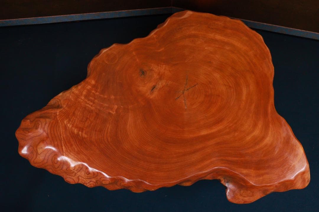 欅製　ちゃぶ台　テーブル　飾台　天板極厚9㎝ BE907