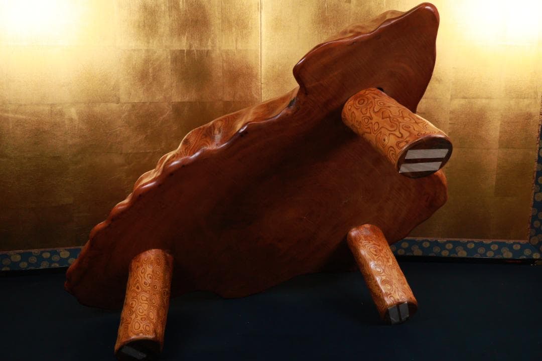 欅製　ちゃぶ台　テーブル　飾台　天板極厚9㎝ BE907