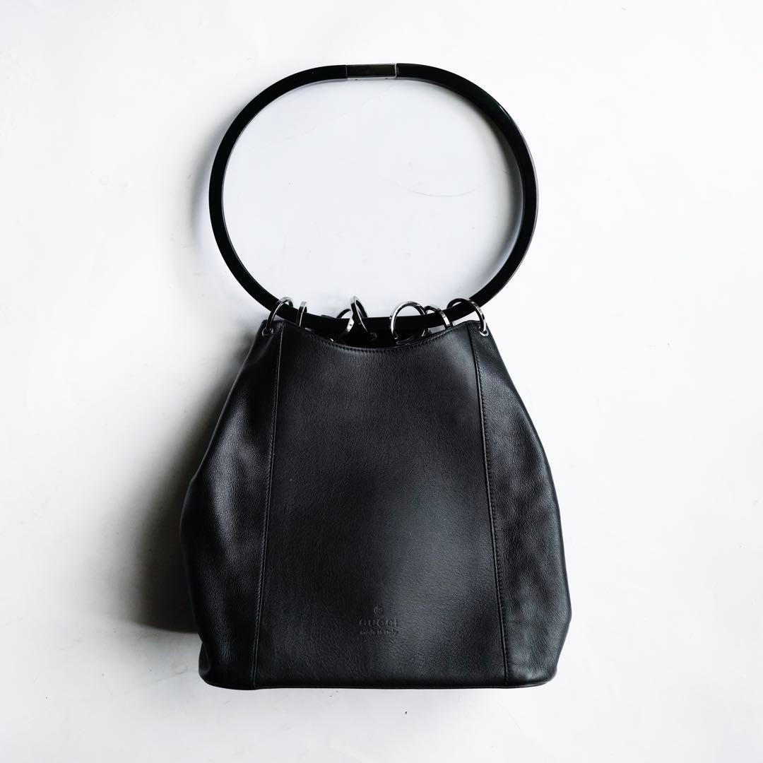 バッグ GUCCI Tom Ford Leather Bucket Bag