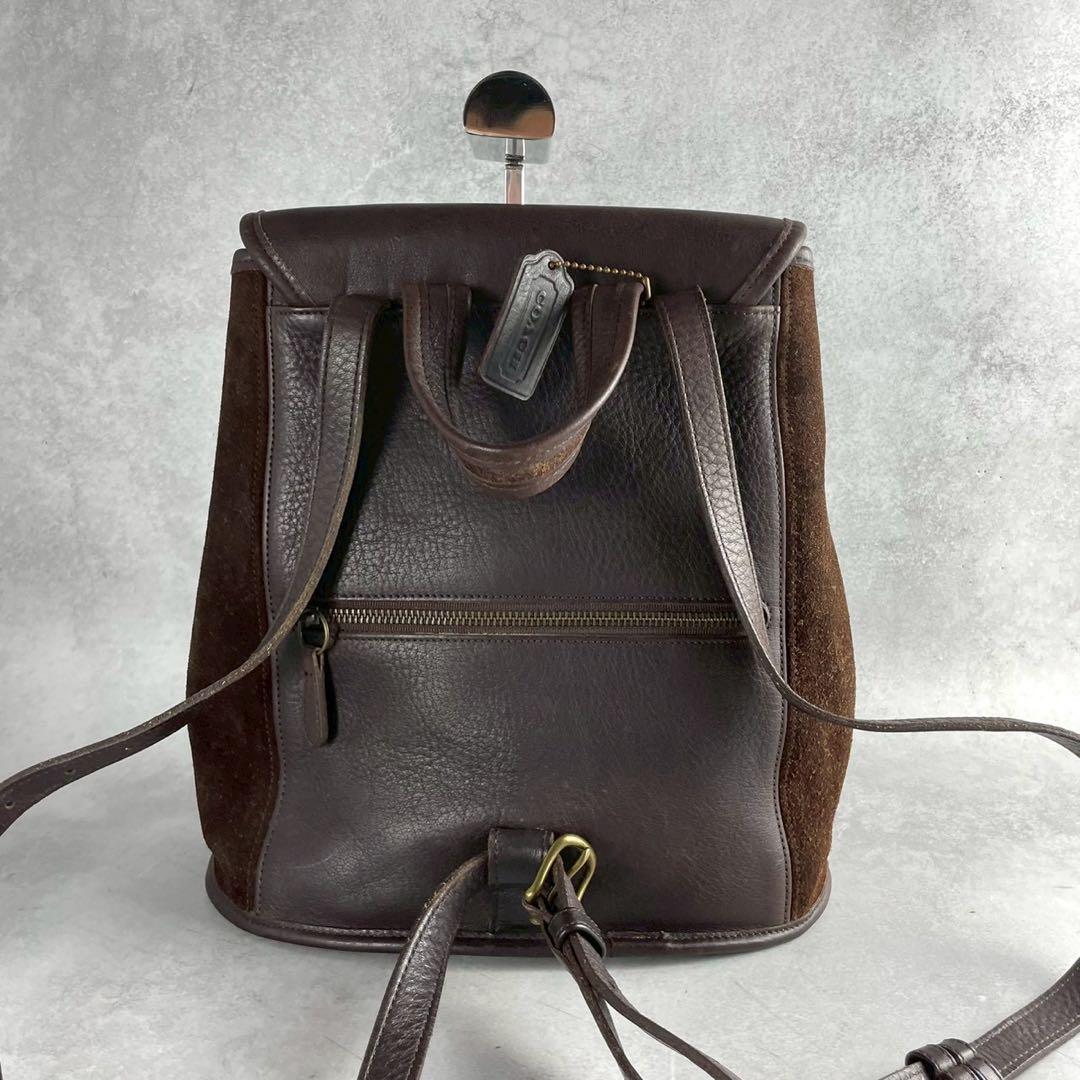 極希少✨オールドコーチ バークレー リュック ブラウン スエード フラップ