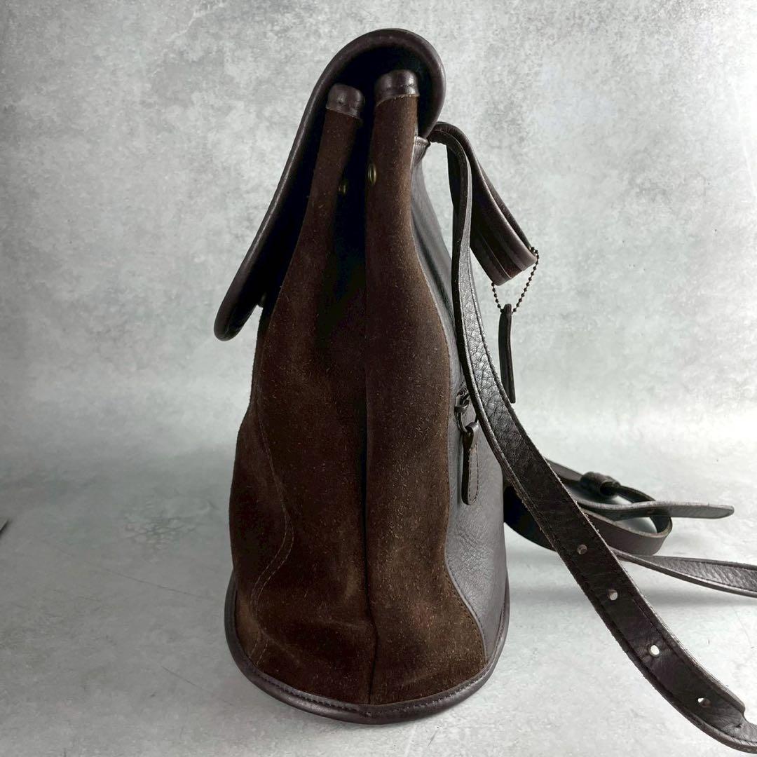 極希少✨オールドコーチ バークレー リュック ブラウン スエード フラップ