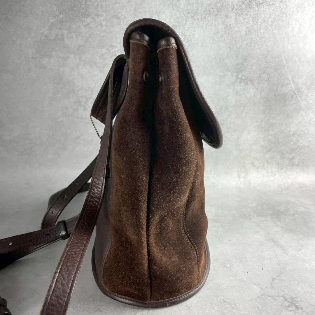 極希少✨オールドコーチ バークレー リュック ブラウン スエード フラップ