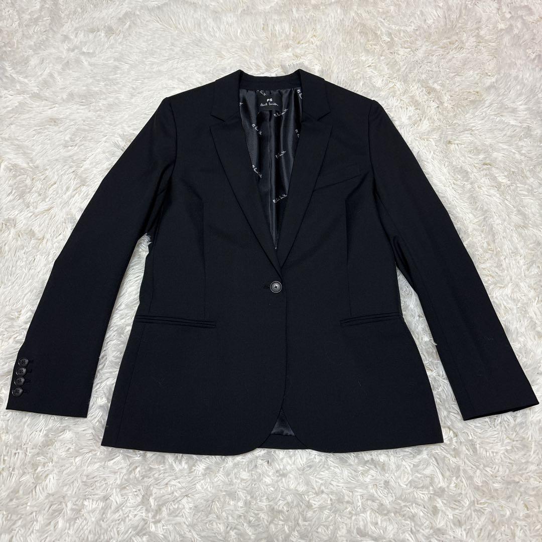 【未使用に近い】ピーエスポールスミス　セットアップ　ブラック　裏地ロゴ　L　40