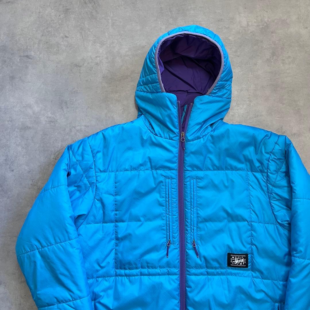 00’s old stussy ダスパーカー 中綿ダウンジャケット ブルー XL