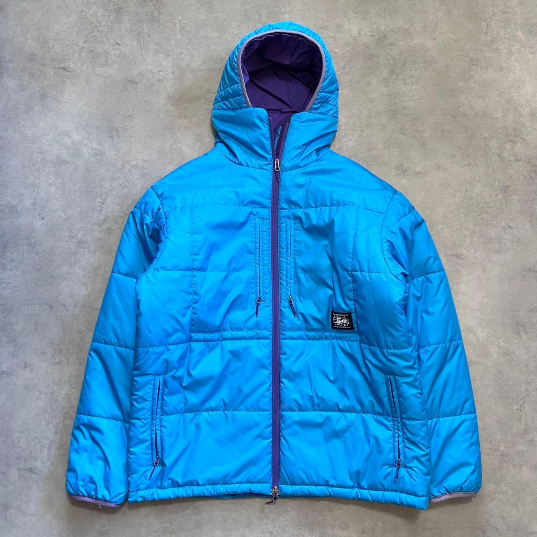 00’s old stussy ダスパーカー 中綿ダウンジャケット ブルー XL