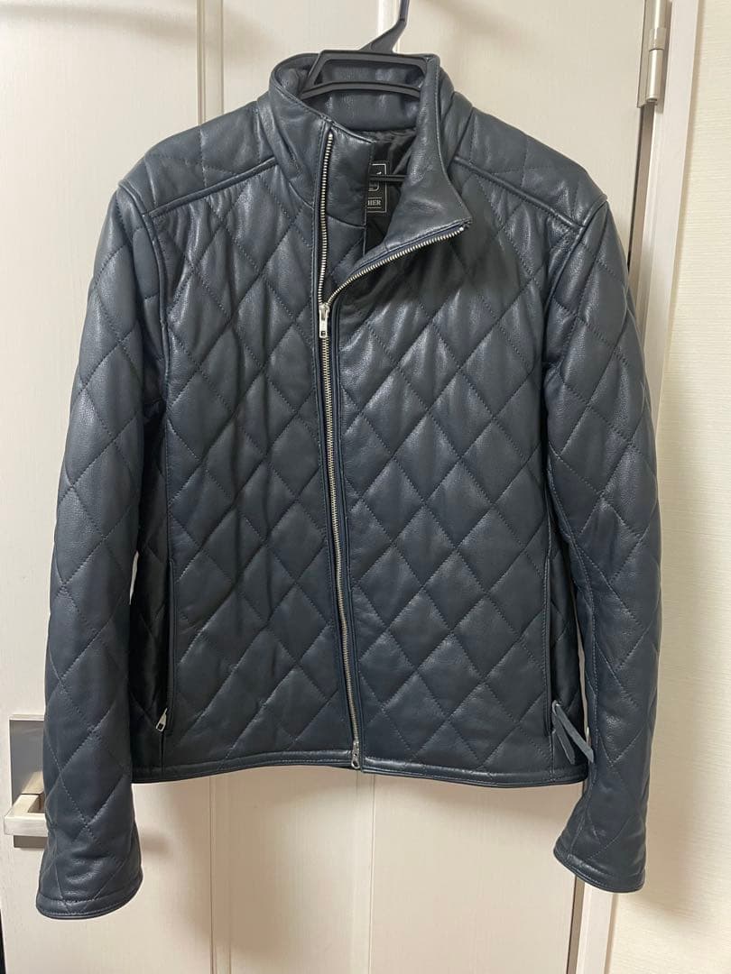 KADOYA K'S LEATHER ネイビーレザージャケット L
