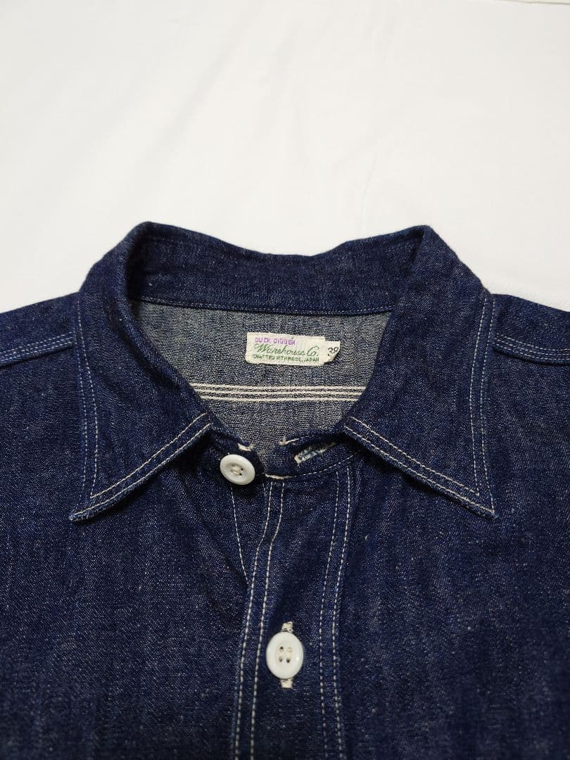 極美品　ウエアハウス ダックディガーデニムシャツ