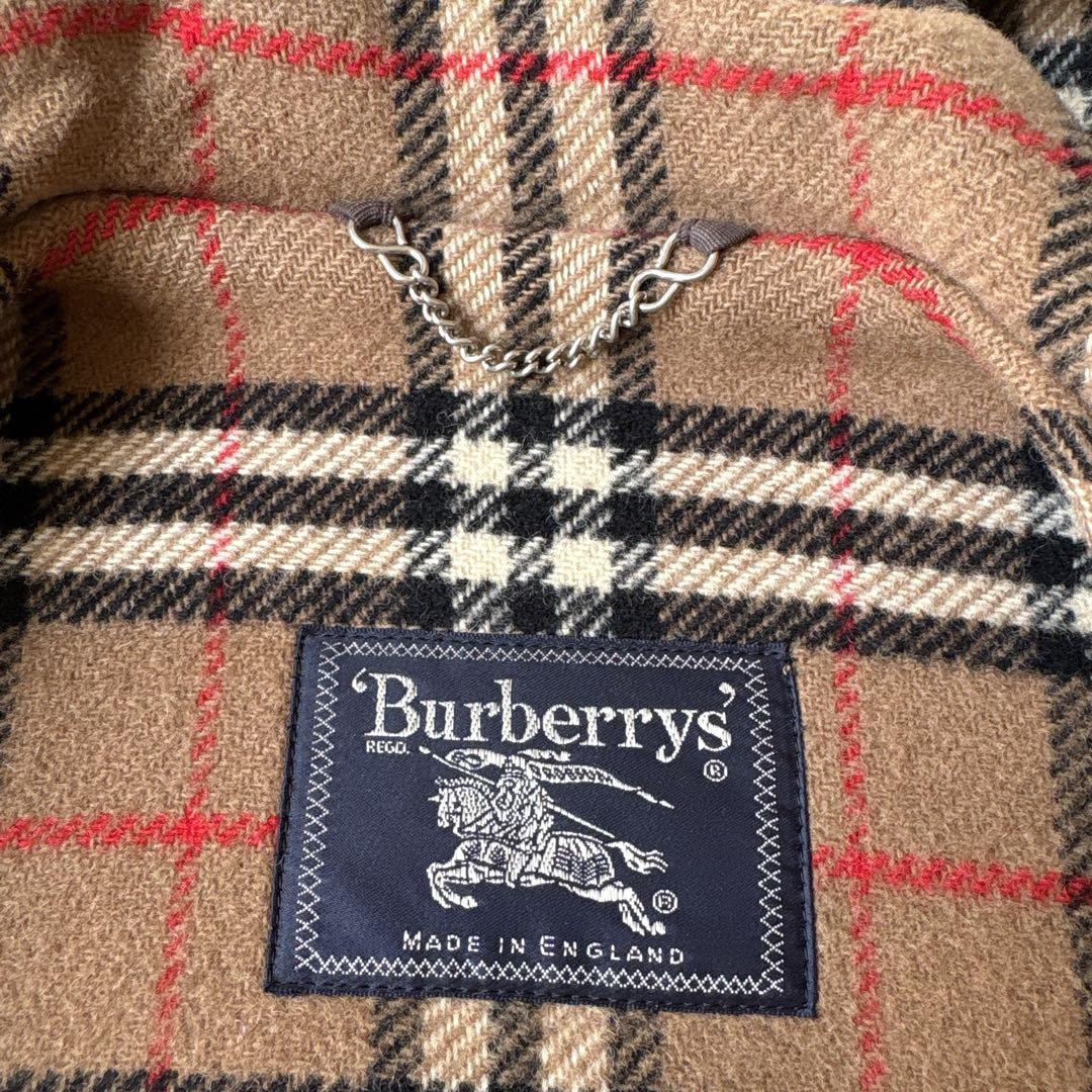 希少　BURBERRYバーバリー　ダッフルコート ノバチェック 英国製　ベージュ