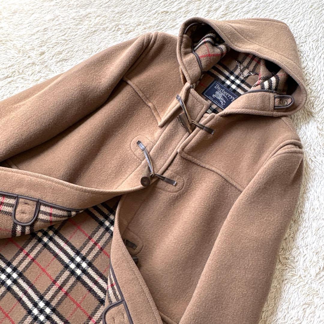 希少　BURBERRYバーバリー　ダッフルコート ノバチェック 英国製　ベージュ