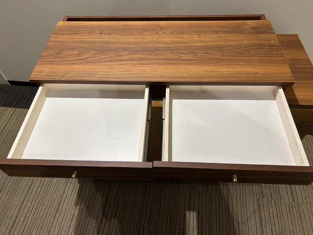 【りんご】展示品・未使用品 サイドチェスト付きドレッサーデスク ミラー無し