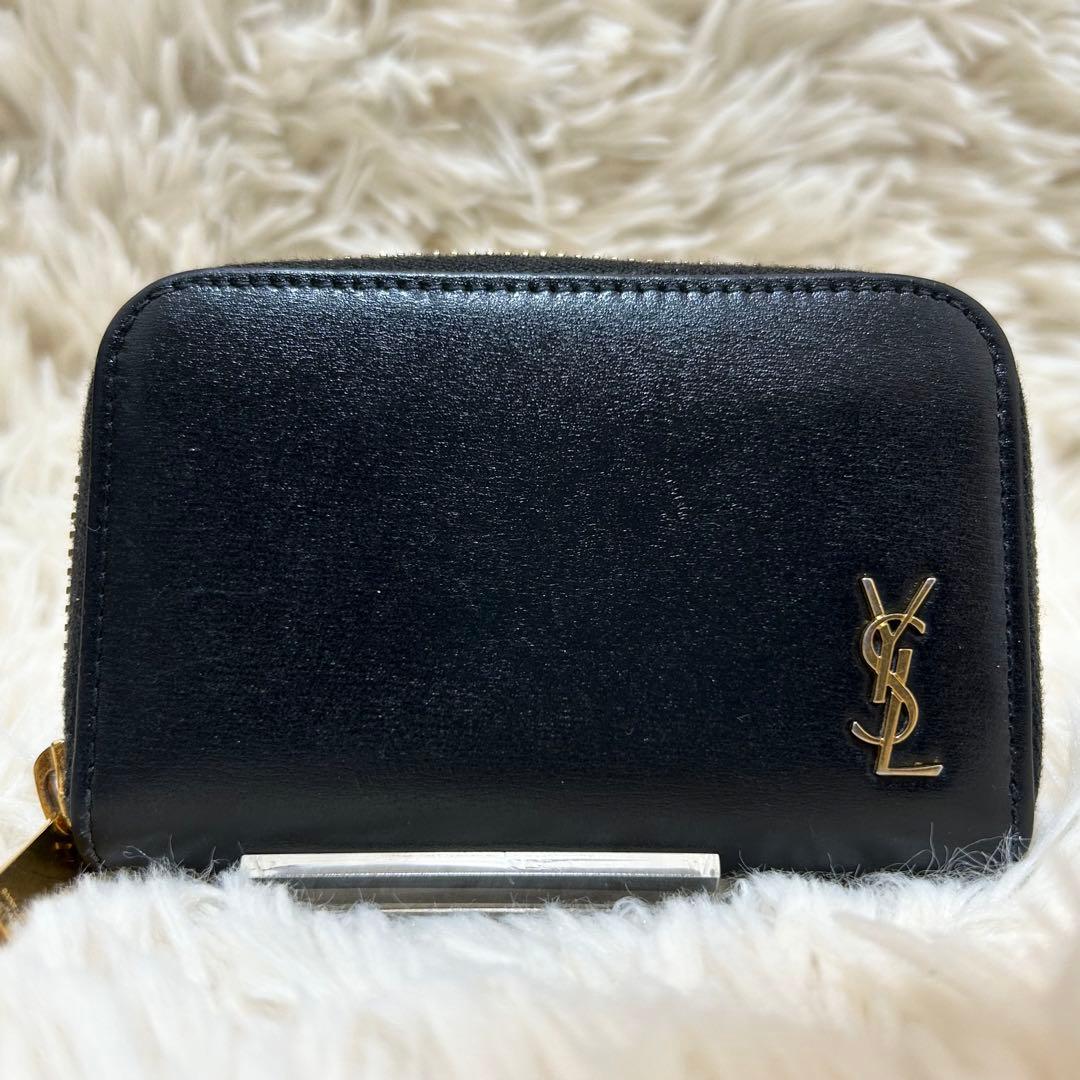 極美品✨サンローラン　ケース　カードケース　カサンドラ　黒　箱　付属品