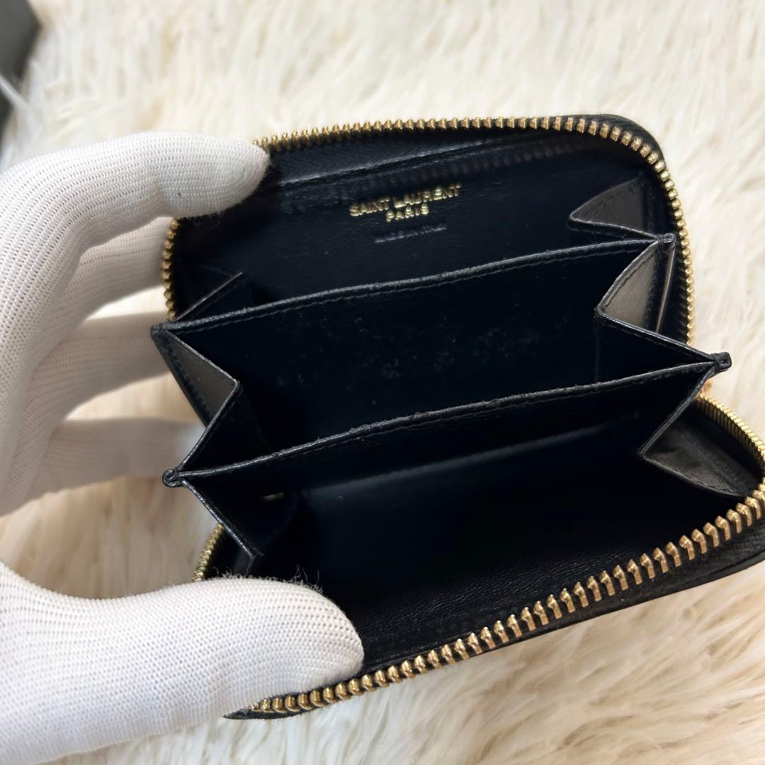 極美品✨サンローラン　ケース　カードケース　カサンドラ　黒　箱　付属品