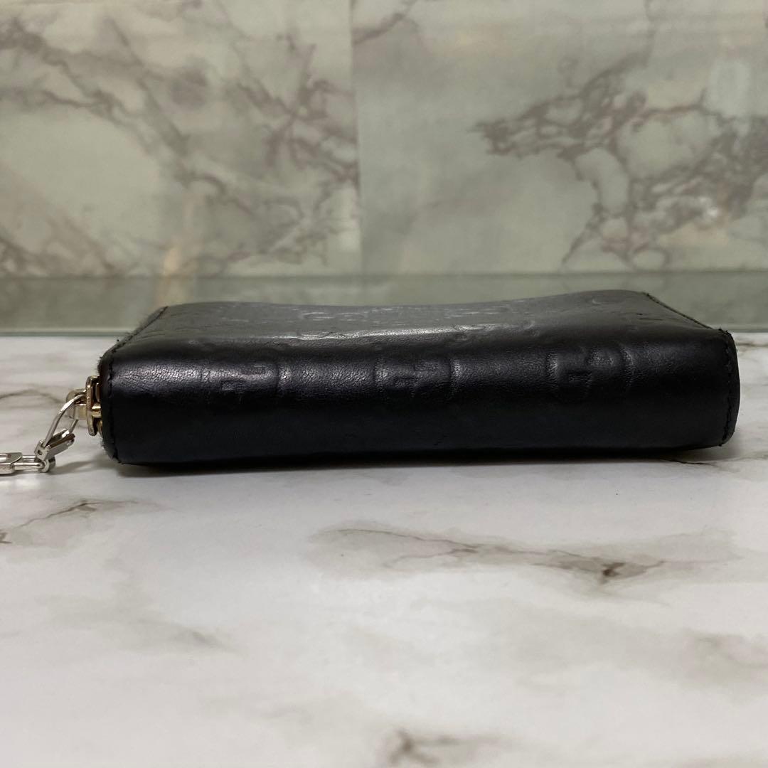 GUCCI グッチ ケース 小銭入れ GG レザー 本革 ブラック 黒