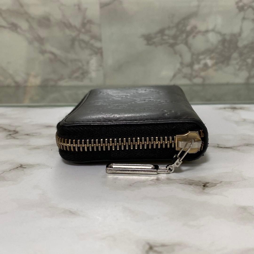 GUCCI グッチ ケース 小銭入れ GG レザー 本革 ブラック 黒