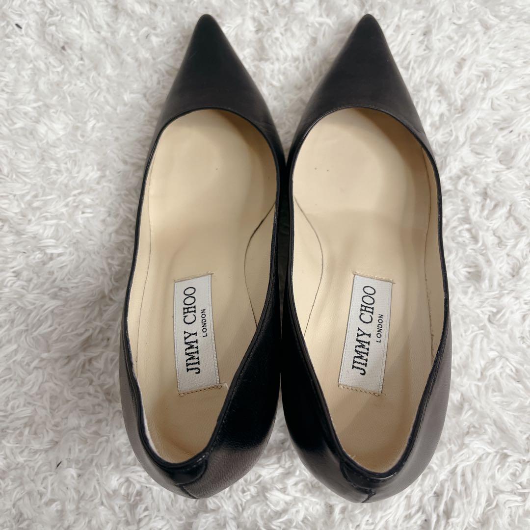 未使用級 ジミーチュウ ROMY65 レザー パンプス ポインテッドトゥ 本革