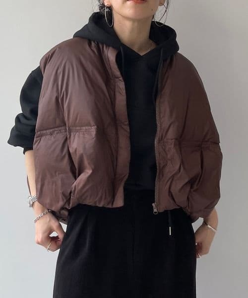 egg down vest / エッグショートダウンベスト ブラウン