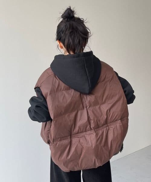 egg down vest / エッグショートダウンベスト ブラウン