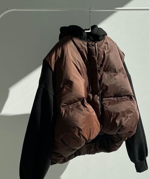 egg down vest / エッグショートダウンベスト ブラウン