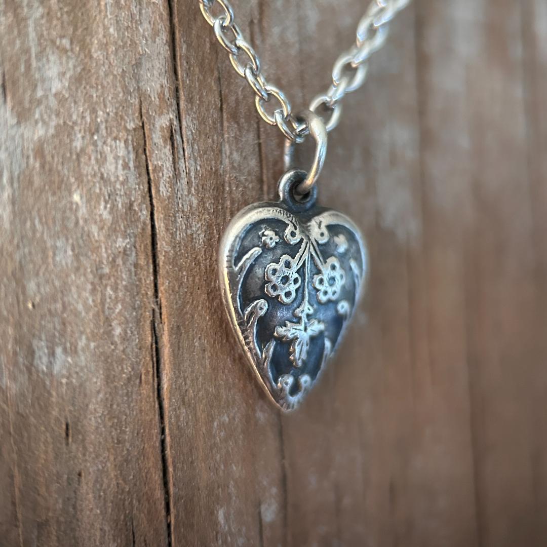 スウィートハートジュエリー　40s WW2　シルバー　装飾花　フローラル