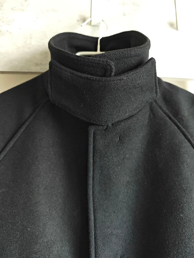 CLEL ウールブレンド テックメルトン 2WAYブルゾン ブラック XS 美品