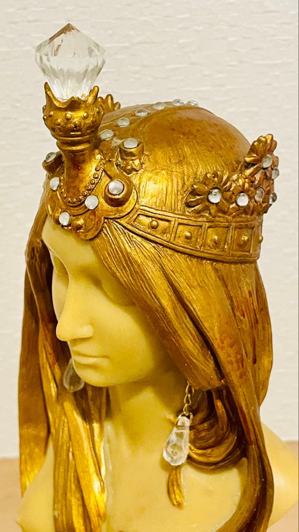 アールヌーボー調女性彫像　アルフォンス・ミュシャ作 「ラ・ナチュール」風