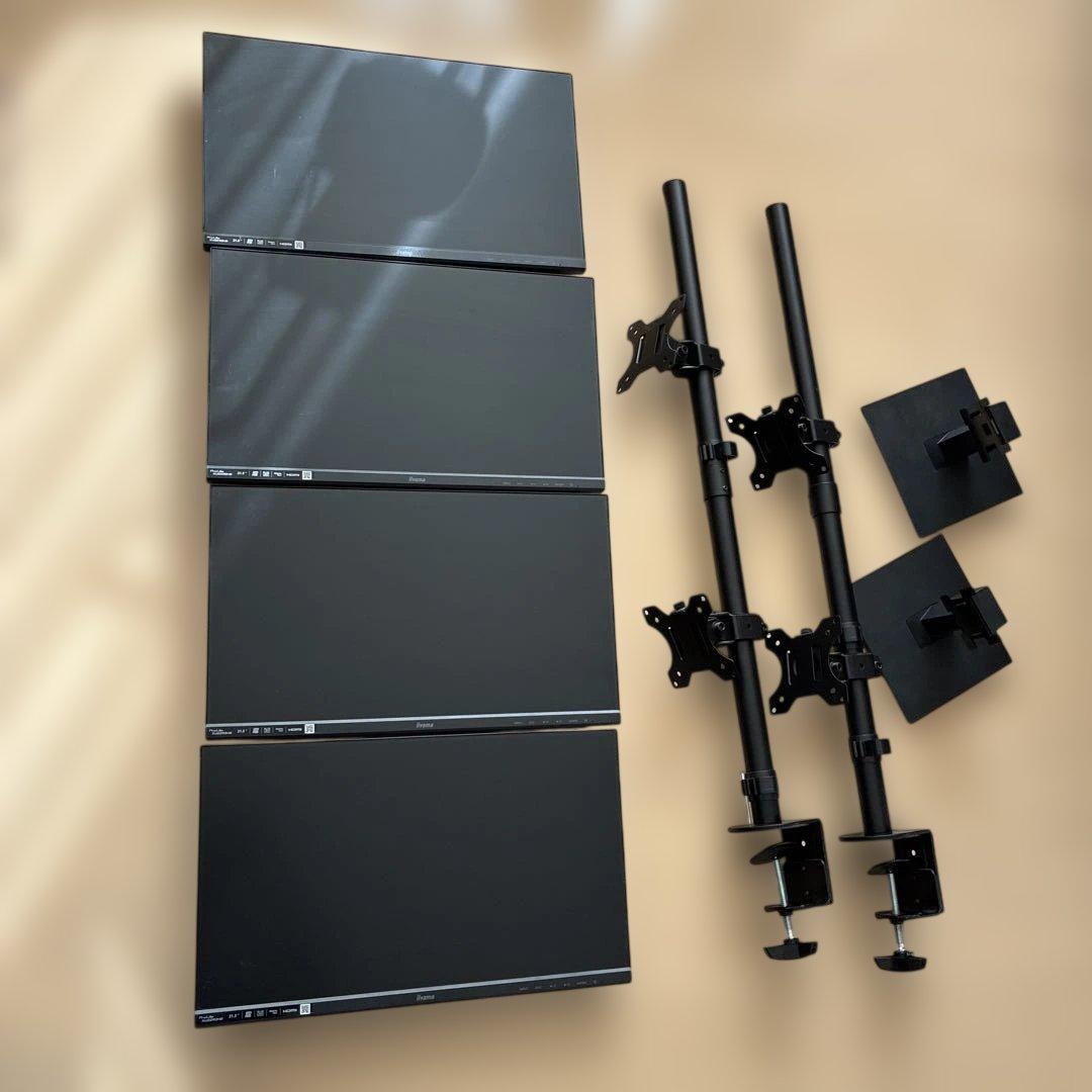 iiyamaモニター21.5インチX4枚とモニターアーム2個　特価