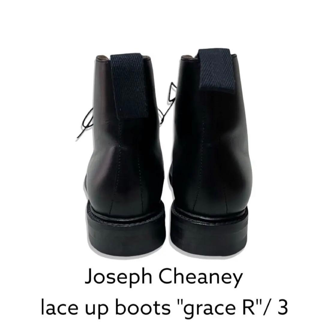 希少 未使用級 ジョセフチーニー Uチップ レースアップブーツ 3 本革 レザー