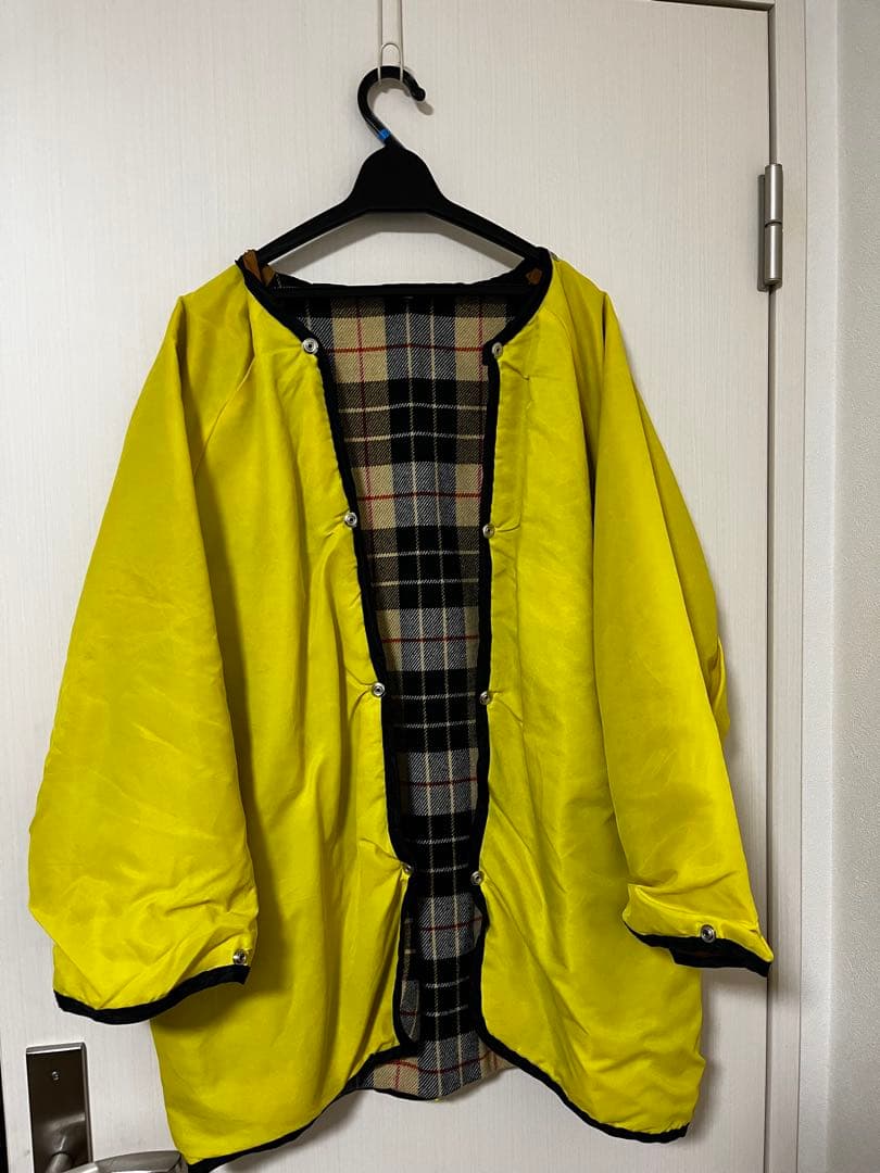 古着イタリア製ファイヤーマンジャケット ネイビー襟コーデュロイ ライナー着脱式