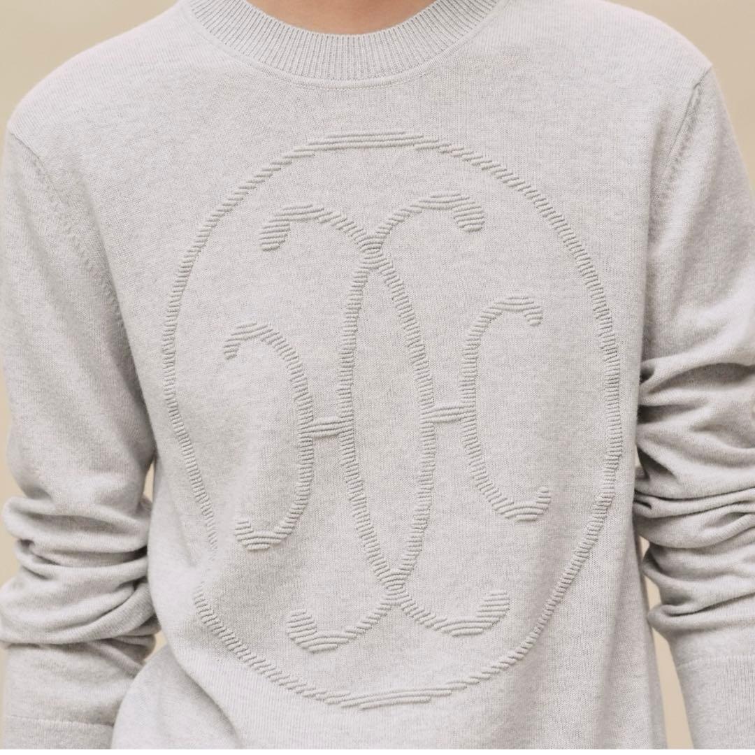 【新品】HERMES エルメス ロングスリーブニット Hリフト