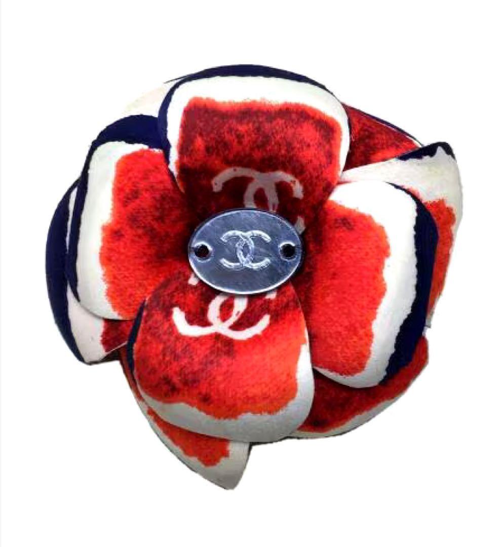 CHANEL 花型ブローチ コサージュ コットン ブローチ